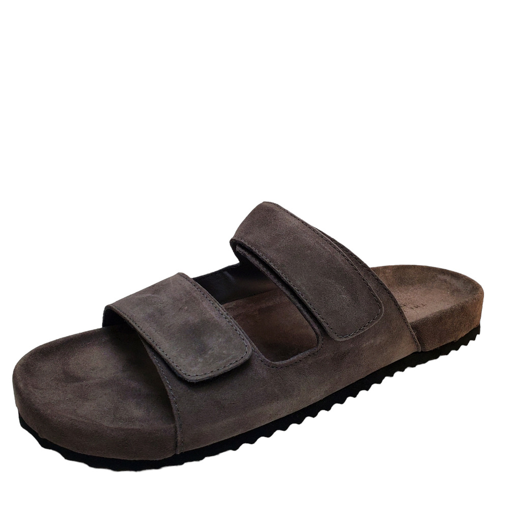 New The Mens Store at Bloomingdales Mens Shoes Two Strap Sandals Grey Su…